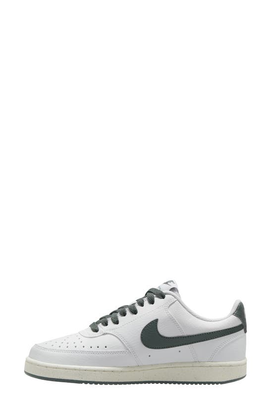 Shop Nike Court Vision Low Sneaker In White/ Vintage Green