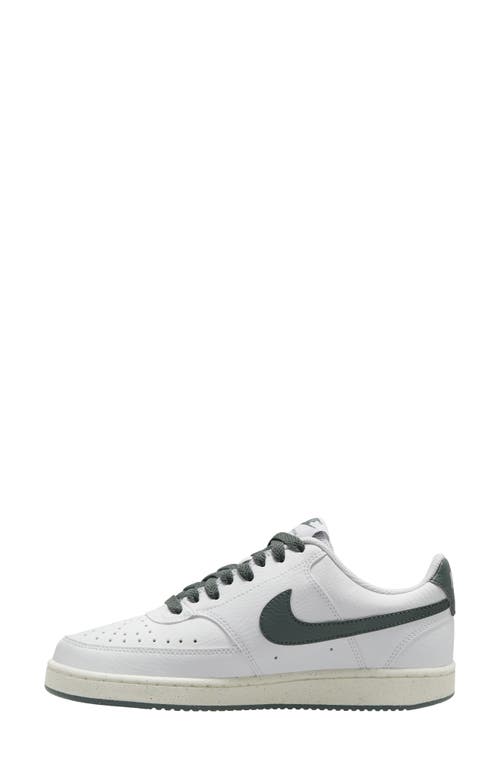 Shop Nike Court Vision Low Sneaker In White/vintage Green