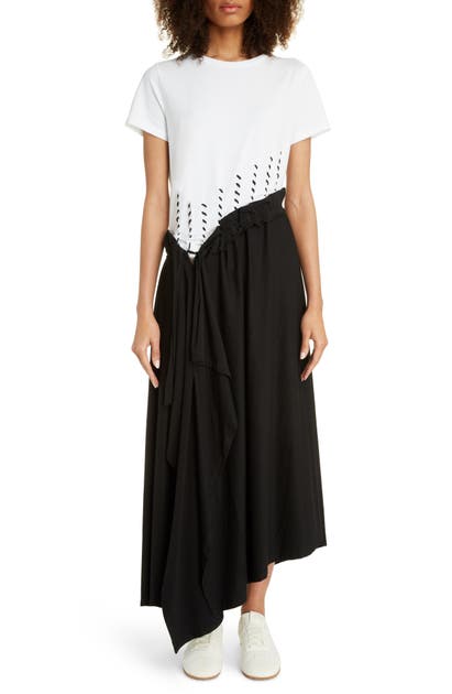 LOEWE ASYMMETRICAL JERSEY MIDI DRESS,D2299950PC