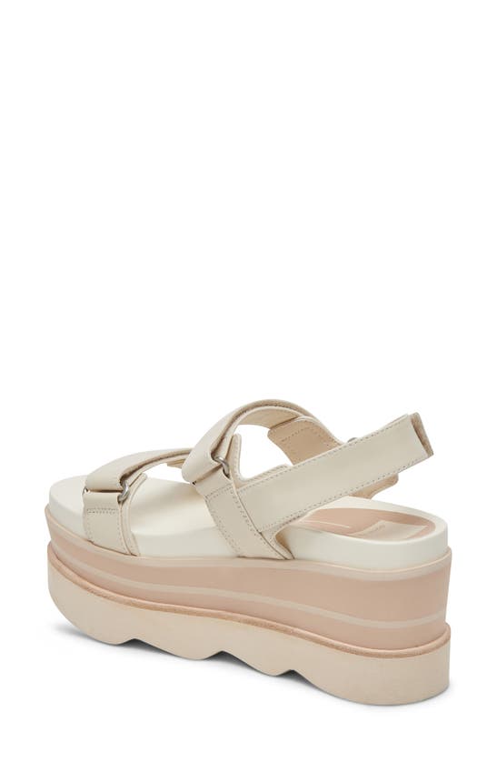 Shop Dolce Vita Izak Platform Wedge Sandal In Ivory Leather