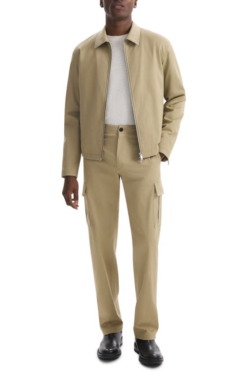 Theory Blouson Zip Jacket In Stretch Cotton Twill In Khaki