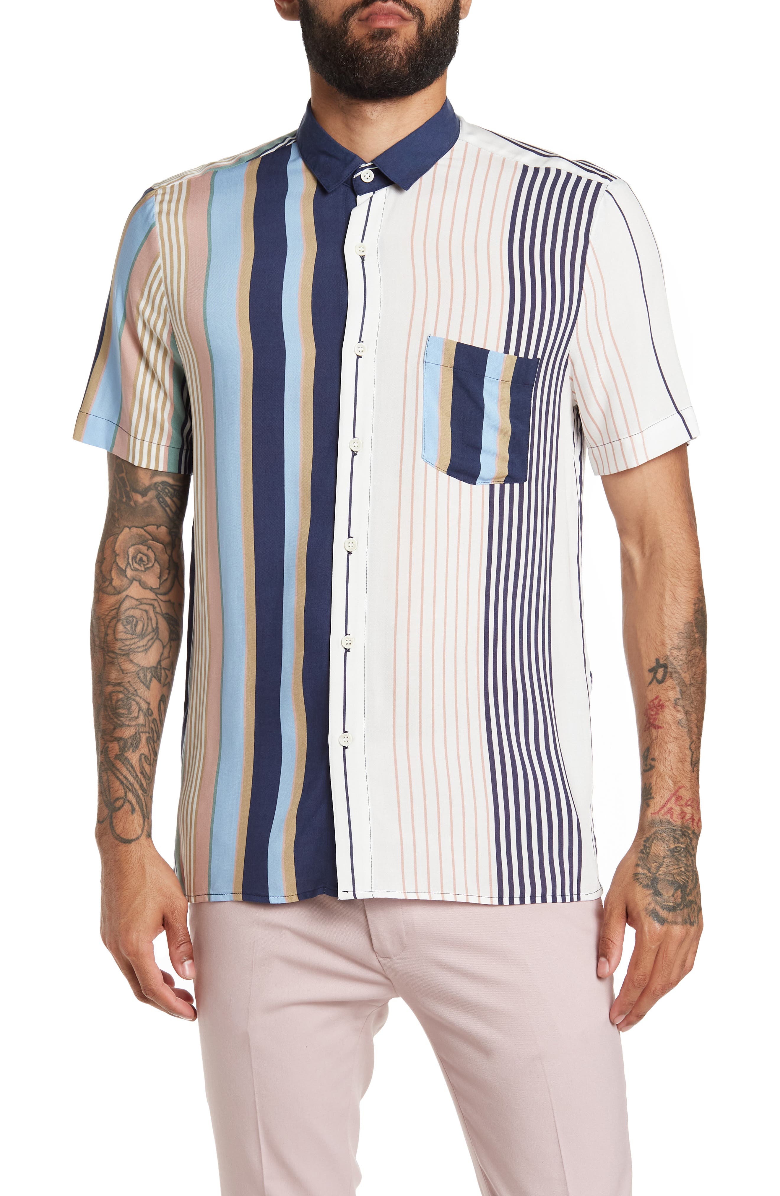 topman white short sleeve shirt