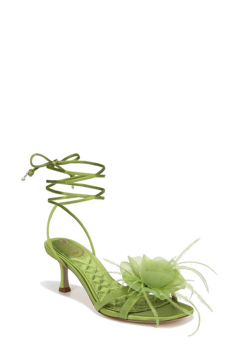 Lace up green clearance heels