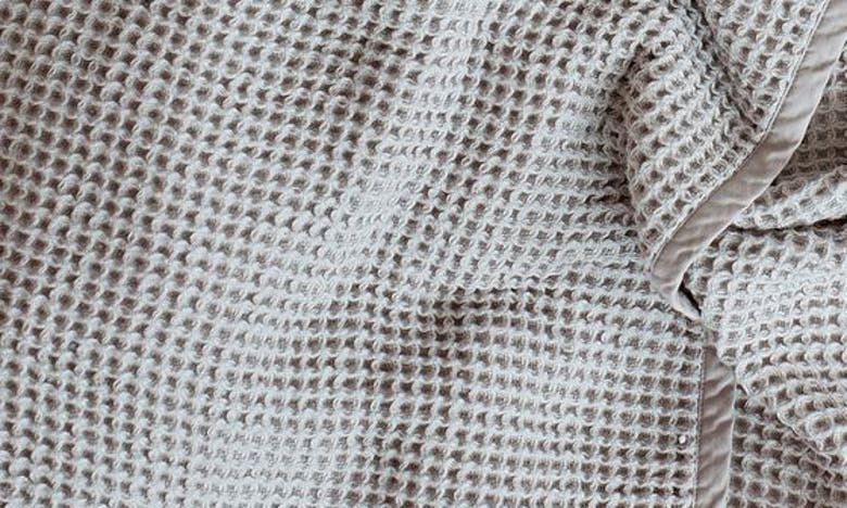 Shop Boll & Branch Waffle Organic Cotton Blanket In Pewter