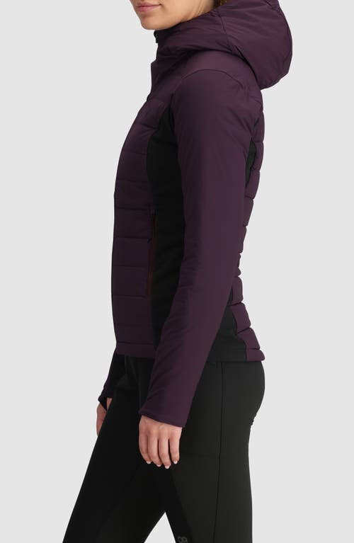 Shop Outdoor Research Shadow Water Resistant Insulated Hooded Jacket In Amethyst/black