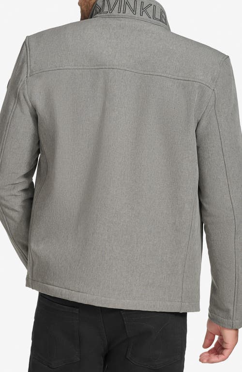Calvin Klein Men's Regular Fit Stand Collar Jacket In Lt Grey He