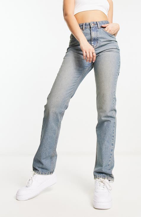 ASOS DESIGN power stretch flared jeans in dark blue