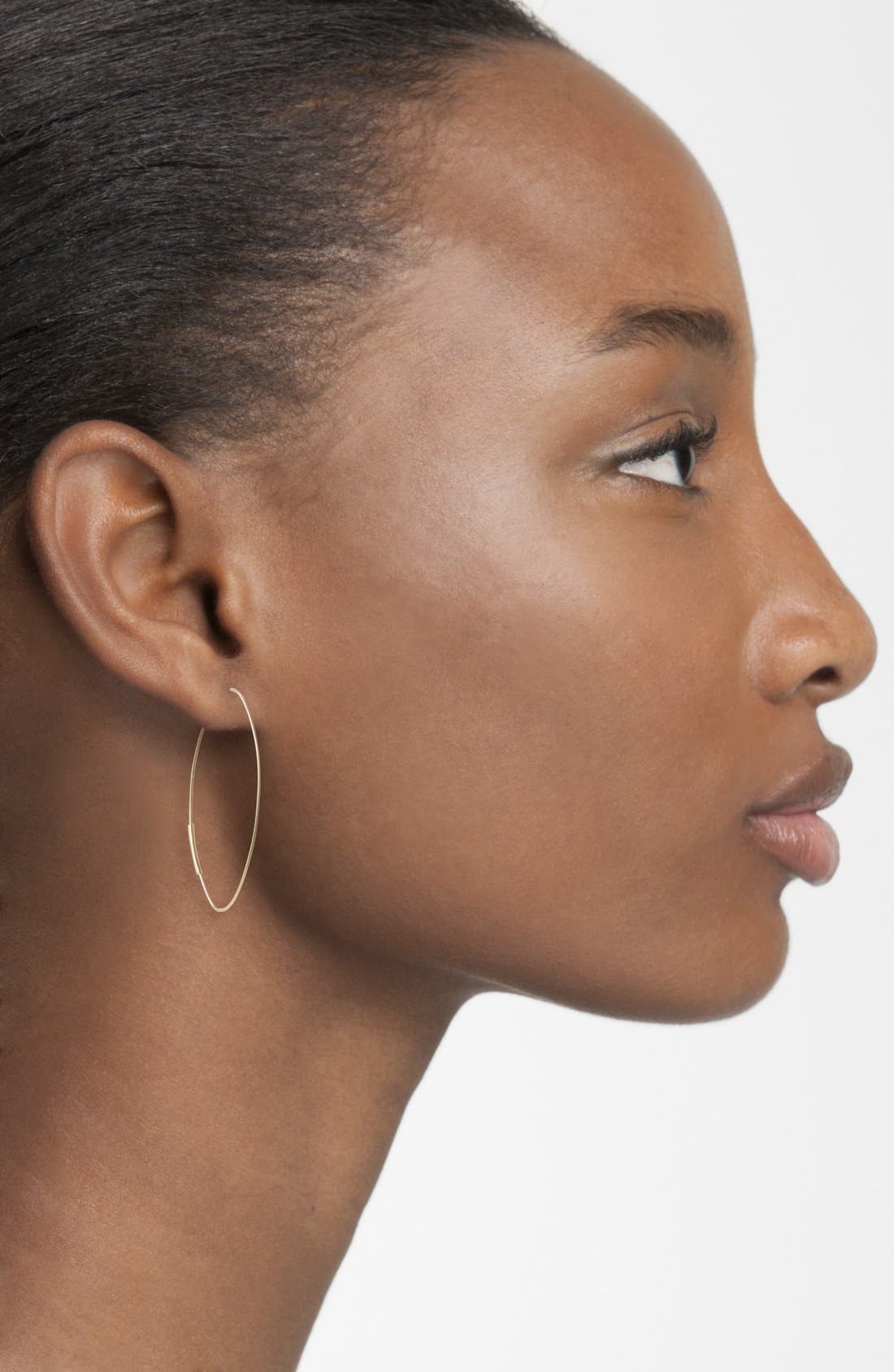 flat oval hoop earrings