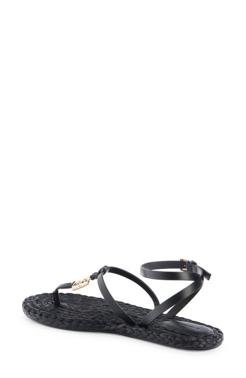 Shop Givenchy Liquid 4g Logo Raffia Sandal In Black