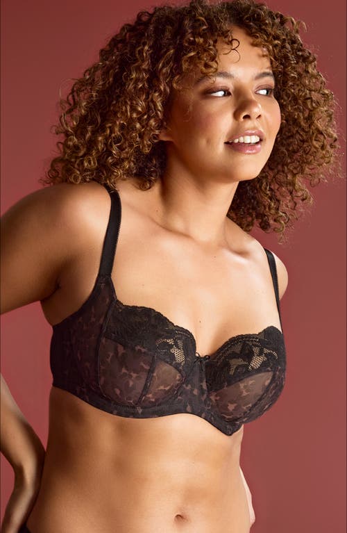 Panache Nina Balconette Bra In Black Leopard