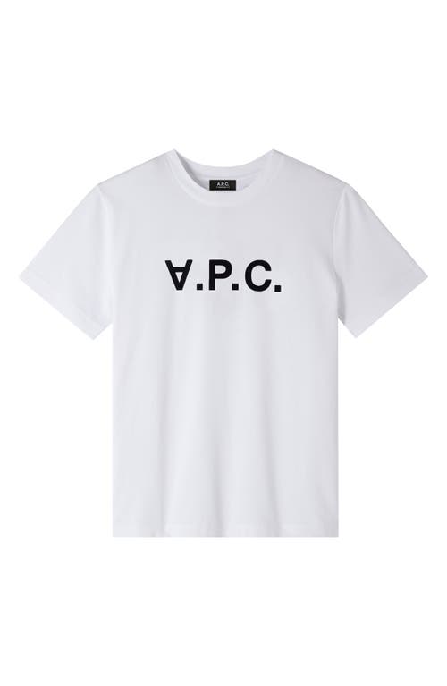 Apc A.p.c. Grand V.p.c. Logo T-shirt In White