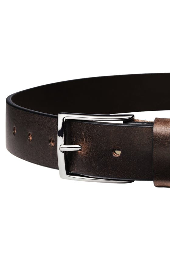 Shop Charles Tyrwhitt Leather Chino Belt In Brown