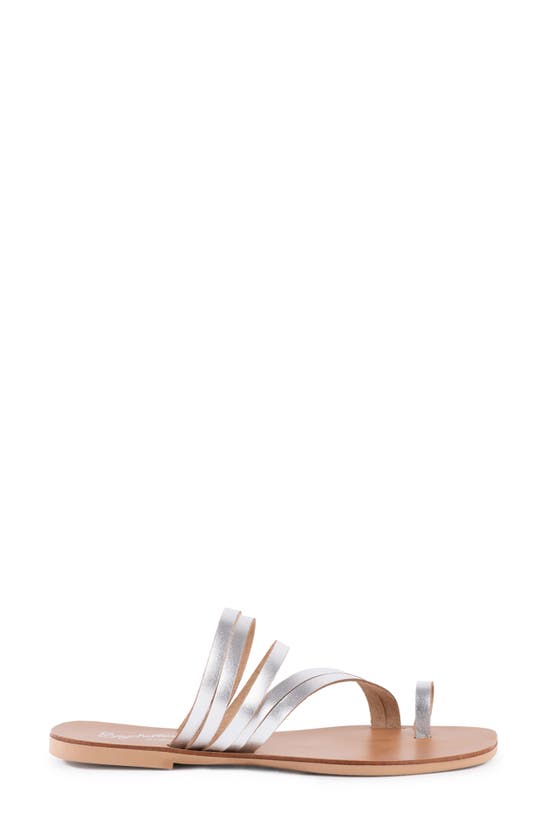 Shop Seychelles Summer Rain Toe Loop Sandal In Silver