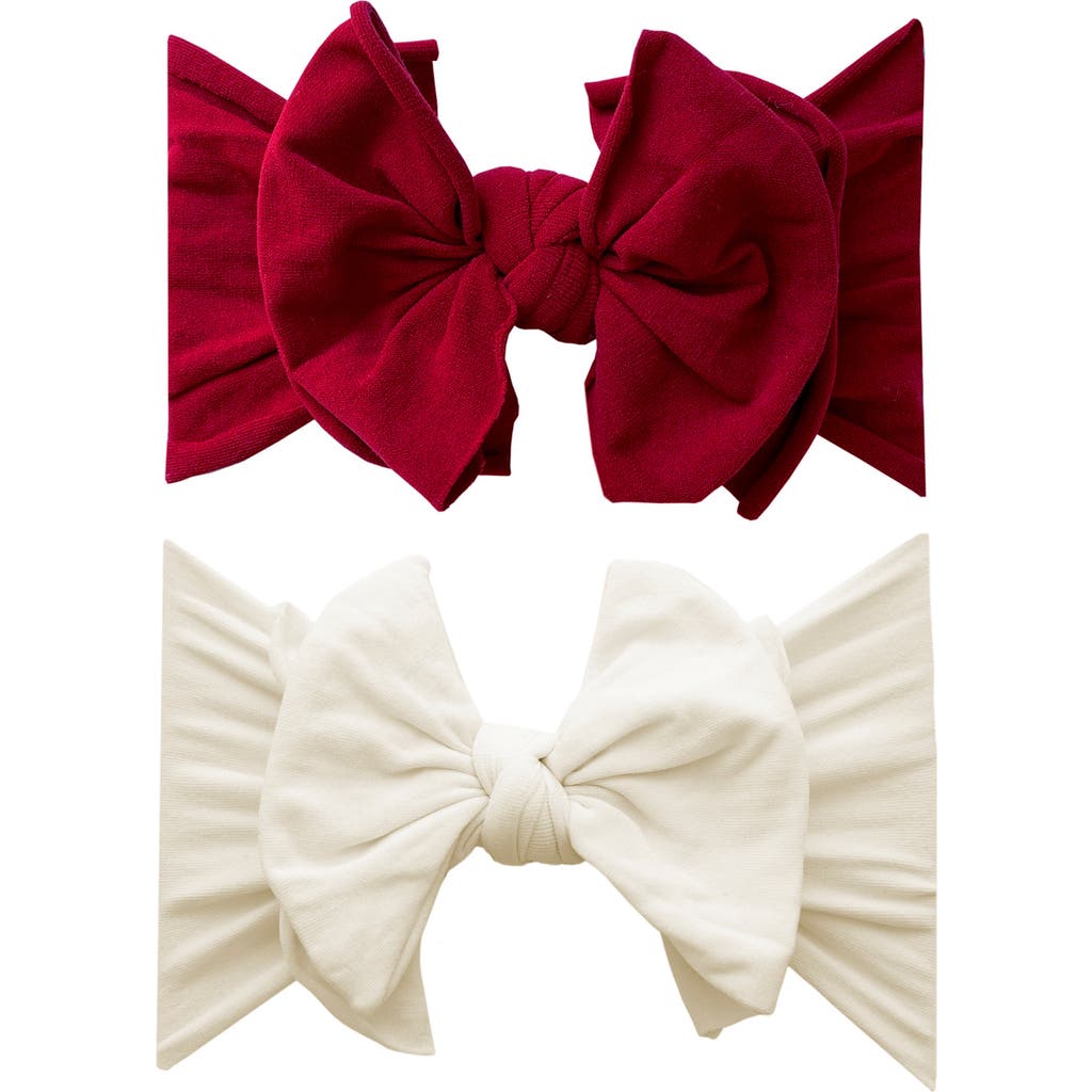Baby Bling 2-pack Fab-bow-lous Headbands In Red