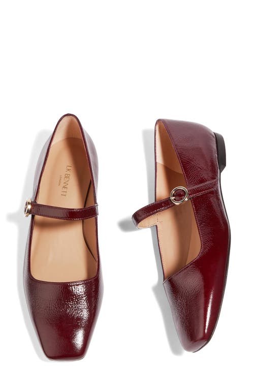 Shop Lk Bennett Willow Mary Jane Flat In Bordeaux