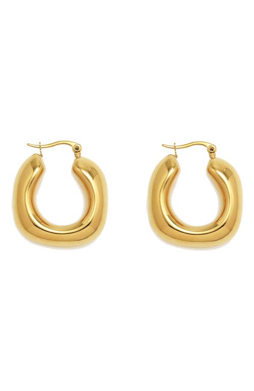 Shop Petit Moments Chunky Hoop Earrings In Gold