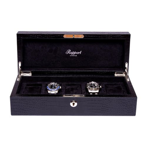 Rapport London Brompton Five Watch Box In Black