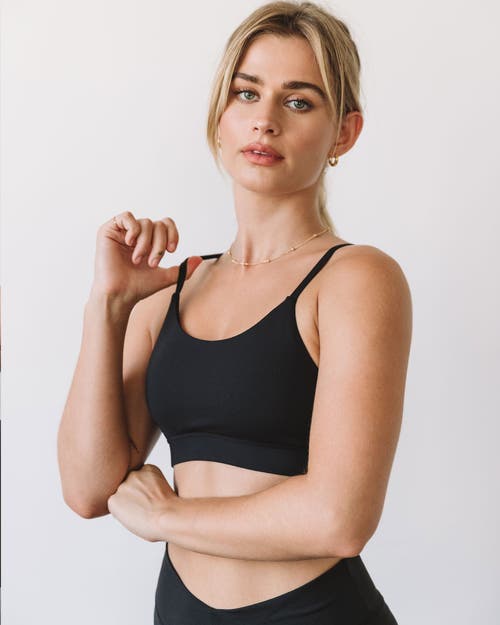 Rebody Active Cammie Cloudlux Bra In Metropolis Black