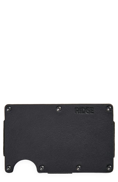 The Ridge Rfid-blocking Leather Cash Strap Wallet In Midnight Black Leather