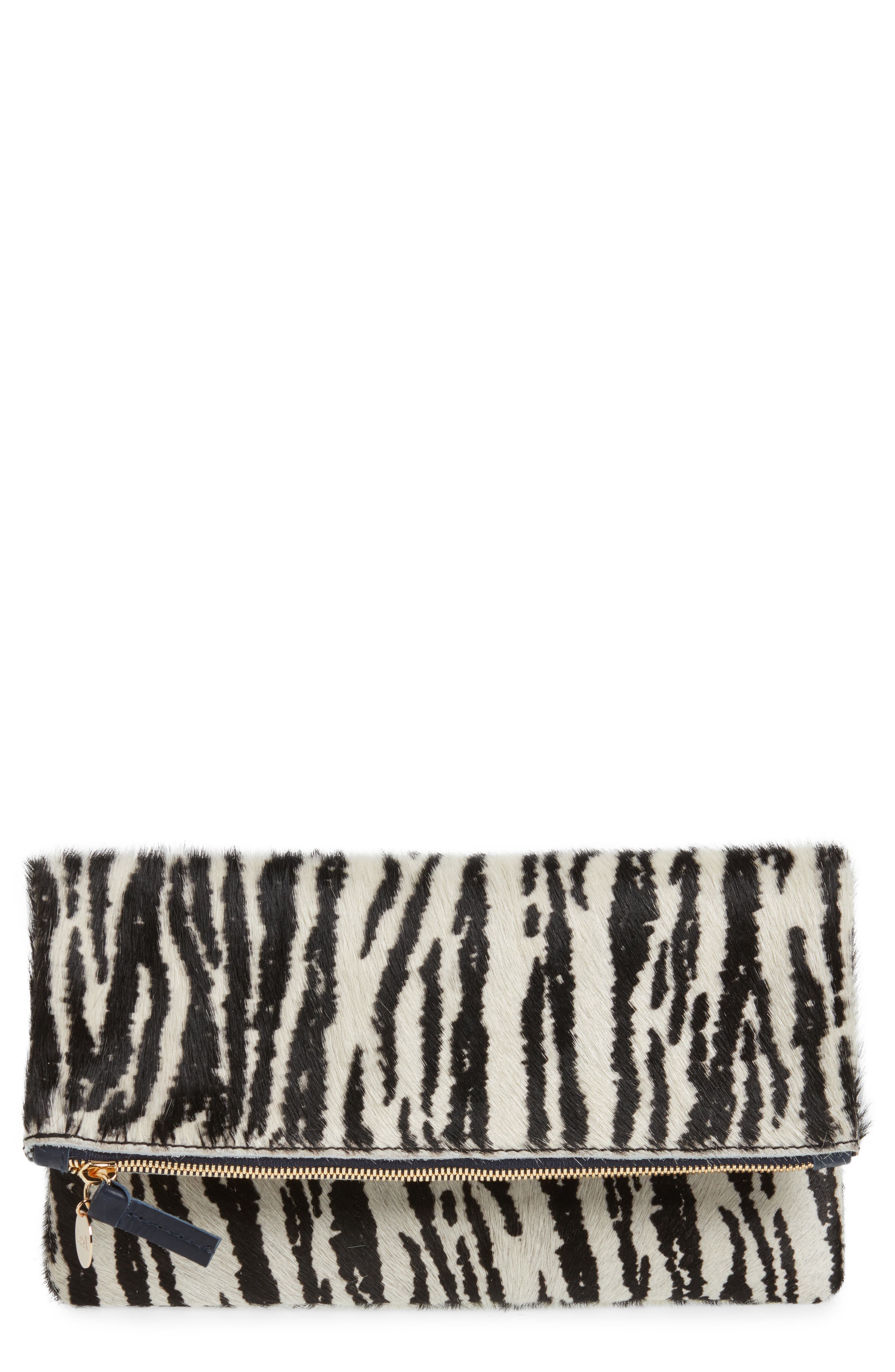 zebra print clutch