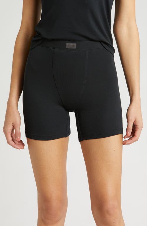 Lunya Rib Modal Boyshorts in Immersed Black 