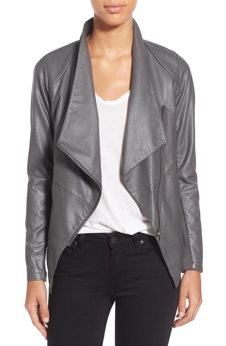 BB Dakota 'Murphy' Faux Leather Asymmetrical Jacket | Nordstrom