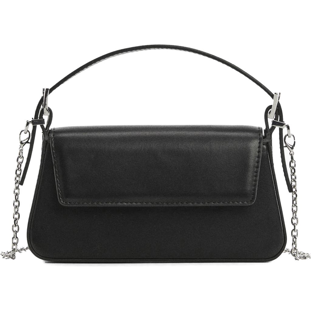 Mango Faux Leather Top Handle Bag In Black