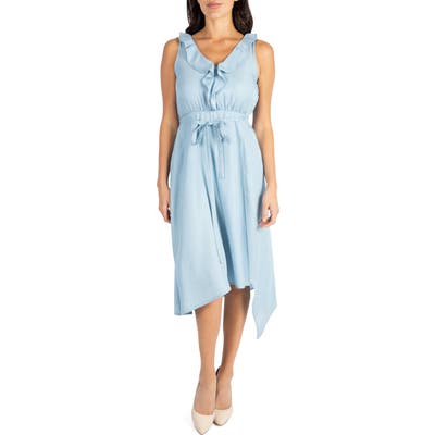 Kut From The Kloth Dacey Ruffle Sleeveless Dress, Blue