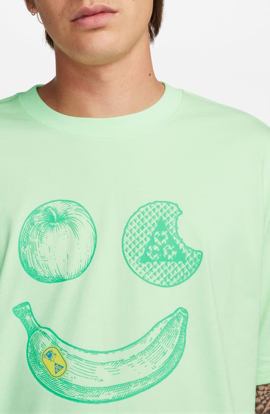 Shop Nike Dri-fit Acg Hike Snacks Graphic T-shirt In Vapor Green
