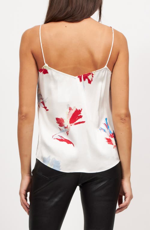 Shop Equipment Lexi Floral Print Ruched Camisole In Nature White Multi