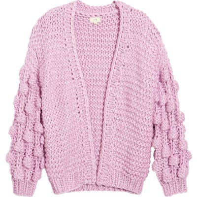 En Elly Popcorn Stitch Maternity Cardigan, Purple