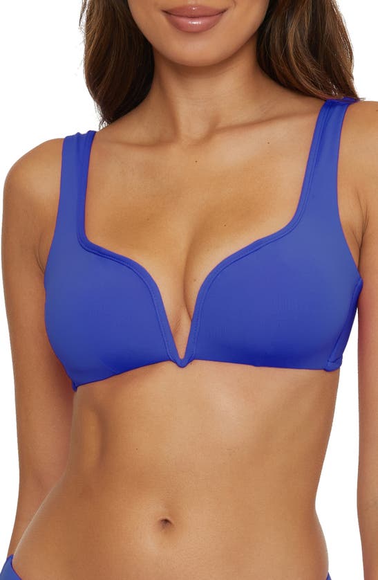 Shop Becca Color Code V-wire Bikini Top In Ultra Marine