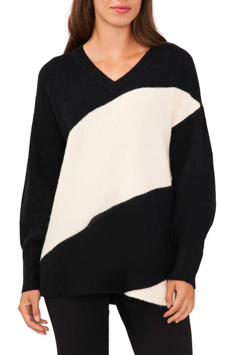 NORDSTROM Women's Black Eyelash Sweater XLarge