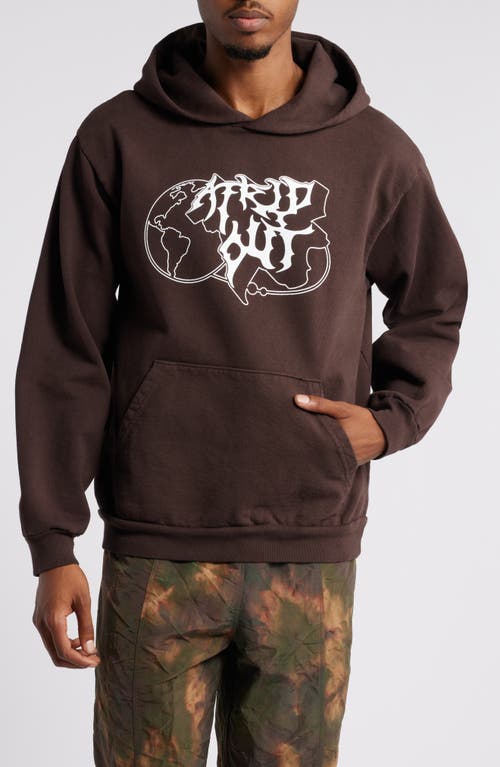 Afield Out Universe Graphic Hoodie in Brown 