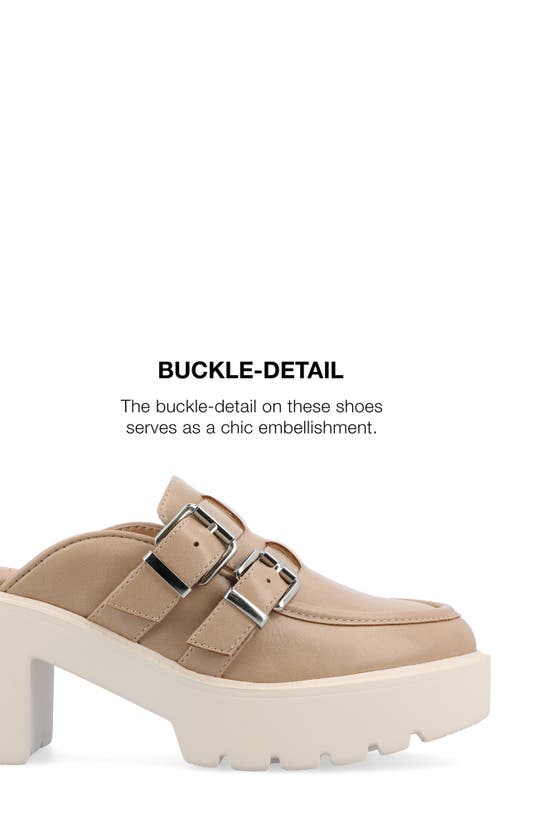 Shop Journee Collection Brydie Platform Mule In Tan