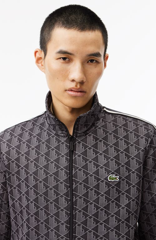 Lacoste Paris Sweatshirt In Black Graphite