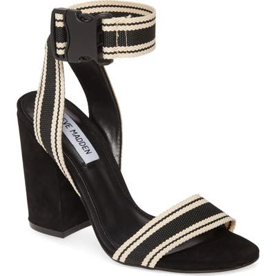 Steve Madden Filter Ankle Strap Sandal, Black