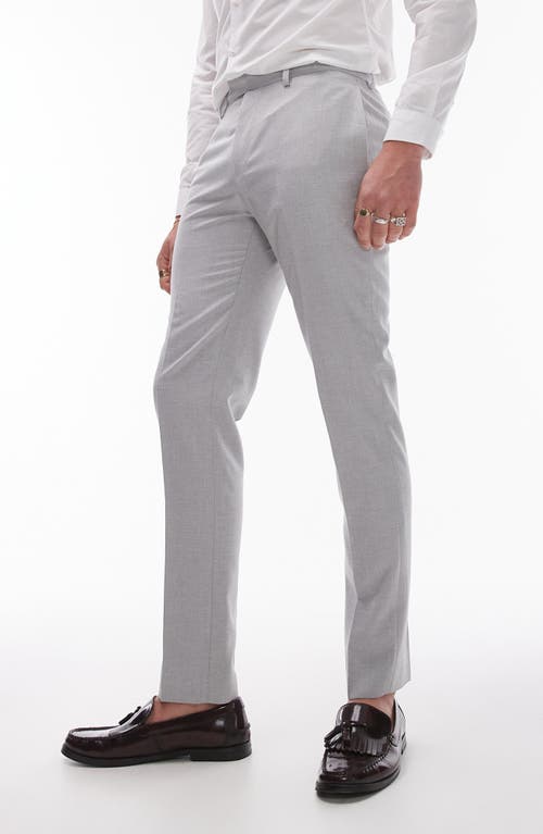 Topman Slim Fit Dress Pants Light Grey at Nordstrom,