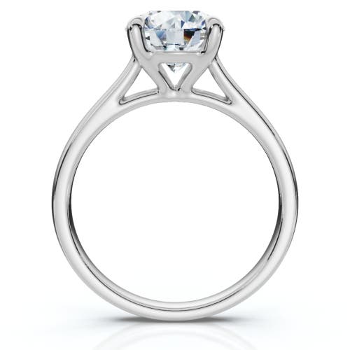 Bliss Diamond Certified 2ct Solitaire Diamond Cathedral Engagement Ring White Gold Lab Grown In 14k White Gold