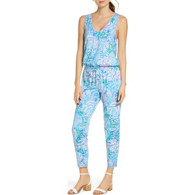 Lilly Pulitzer Paulina Sleeveless Jumpsuit, Blue