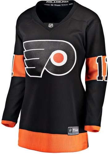 Men's Fanatics Branded Travis Konecny Orange Philadelphia Flyers Authentic  Stack Player Name & Number T-Shirt