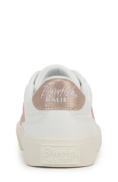 Shop Blowfish Footwear Kids' Vice Sneaker In White/rose Gold