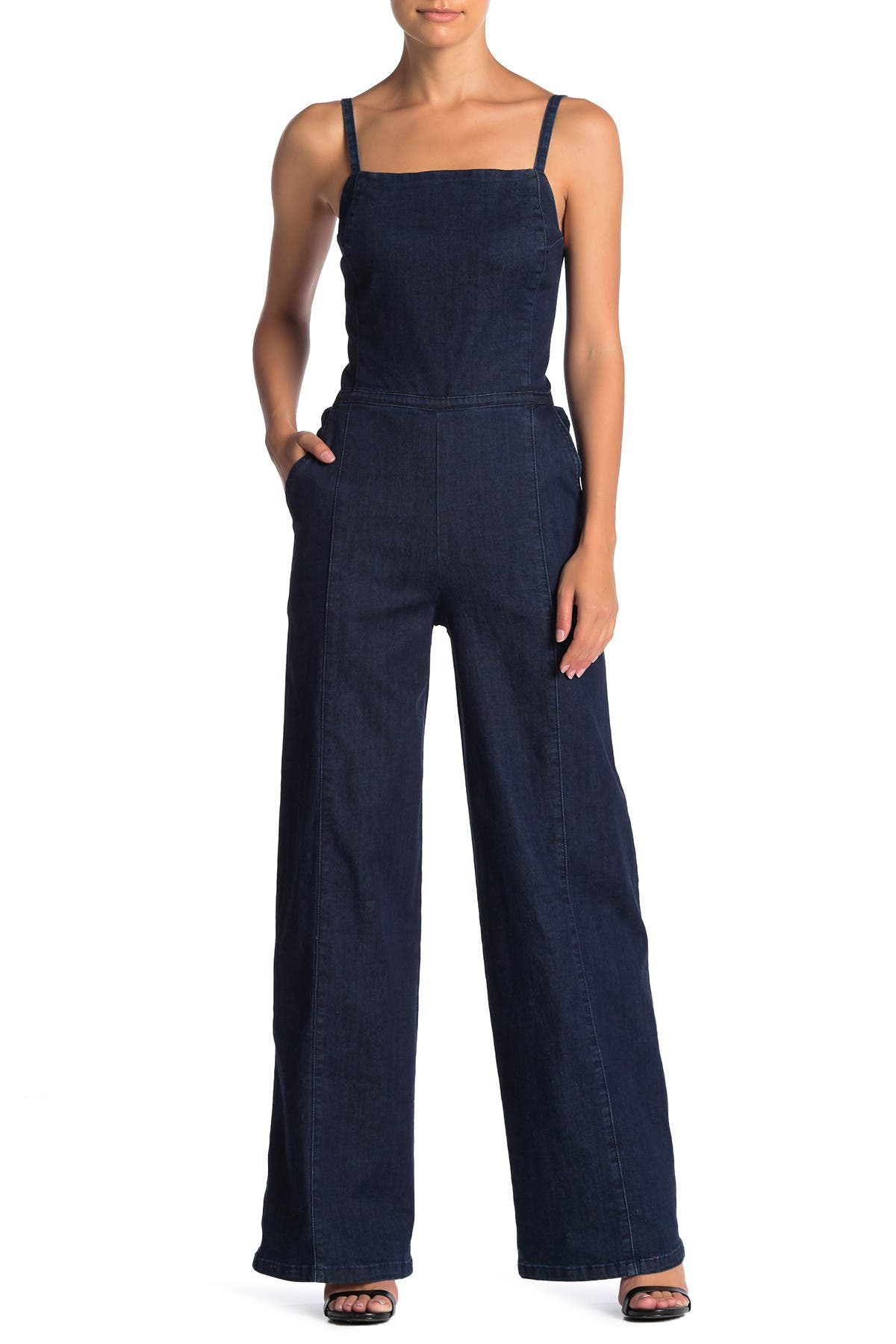 ella moss collared denim jumpsuit