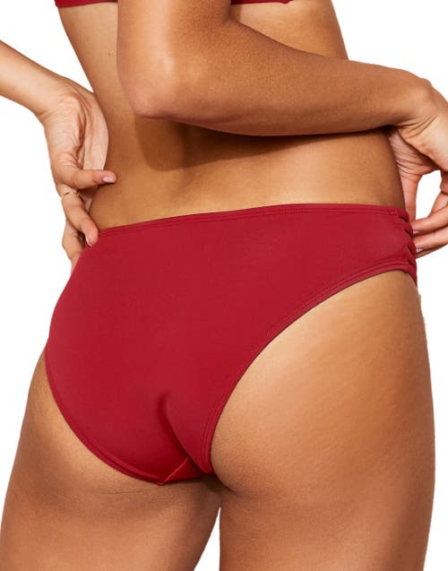 Shop Adore Me Elle Swimwear Panty In Dark Red