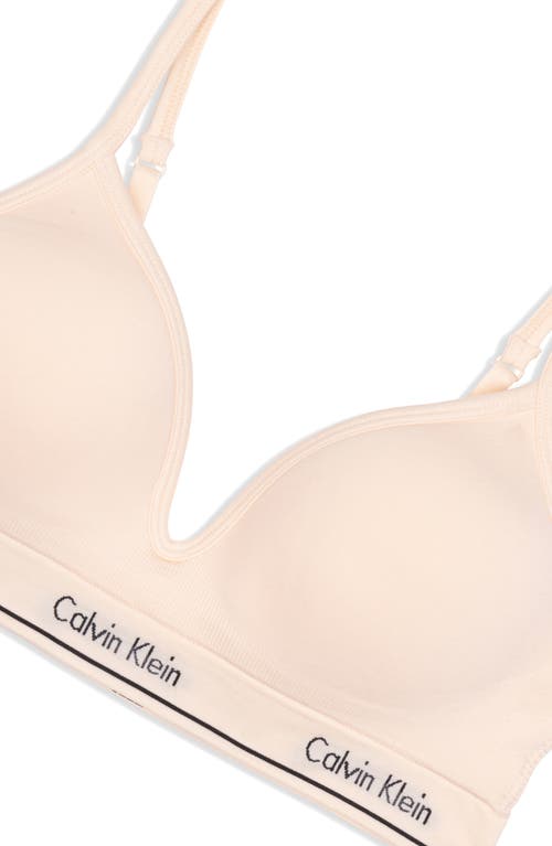 Shop Calvin Klein Kids' Hybrid Sports Bra In Sand