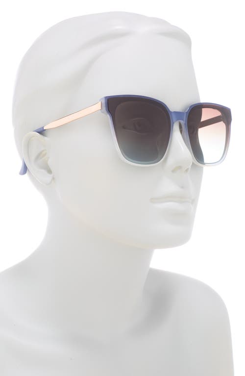 Shop Vince Camuto Two-tone Square Sunglasses In Blue/ivory