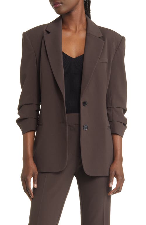 FRAME The Cinched Sleeve Blazer in Espresso