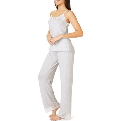 The White Company Lace Trim Pajamas, Grey
