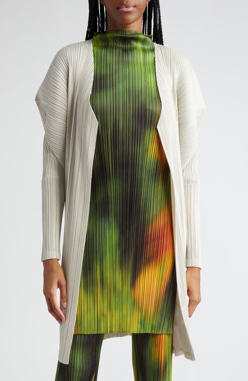 Pleats Please Issey Miyake Monthly Colors February Cardigan Ivory at Nordstrom,
