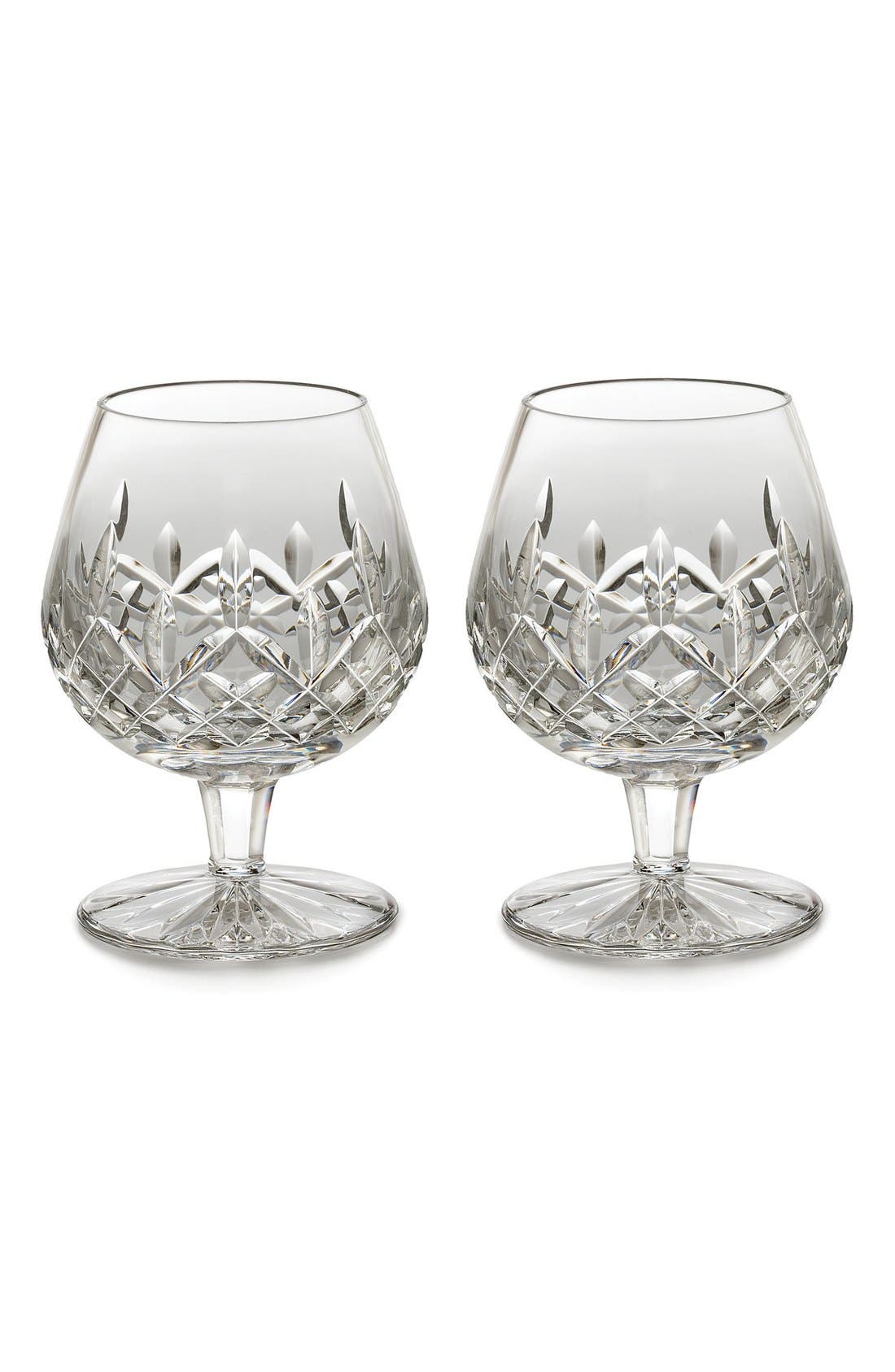 Waterford 'Lismore' Lead Crystal Balloon Brandy Glasses (Set of 2
